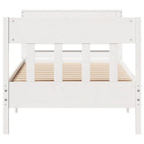 Bed Frame without Mattress White 90x200 cm Solid Wood Pine 3306274