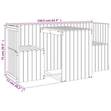 Balcony Set 2 Seater Black Solid Wood Pine 825062