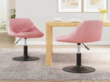 Swivel Dining Chairs 2 pcs Pink Velvet 335332