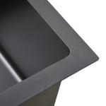 ZNTS Handmade Kitchen Sink Black Stainless Steel 51501