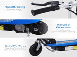 Foldable Electric Scooter for Kids 12V 120W W/Brake Kickstand -Blue T3398P349427