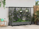 Raised Bed with Trellis and Roof Light Grey 164 x 40 x 127 cm 3423123