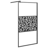 Shower walls Black 100 x 195 cm Glass and Aluminium 151882