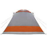 Cabin Tent Grey and Orange 12-Person Polyester and Steel 42028573
