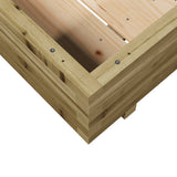 Garden Planter 100x100x26.5 cm Impregnated Wood Pine 847322