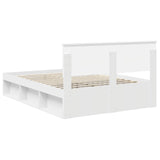Bed Frame with Headboard White 150 x 200 cm Engineered wood 3407859