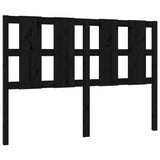Bed Headboard Black 145.5x4x100 cm Solid Wood Pine 817994