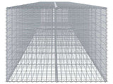 Gabion Basket with Cover 1000x100x100 cm Galvanised Iron 3295208