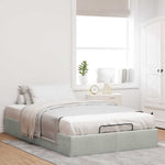 Ottoman Bed Frame No Mattress Light Grey Double Velvet 3311000