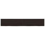 Table Top Dark Brown 180x40x cm Treated Solid Wood Oak 3156452