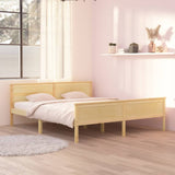 Bed Frame without Mattress Solid Wood Pine 180x200 cm Super King 322179