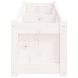 Garden Planters 2 pcs White Solid Wood Pine 837497