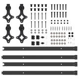 Sliding Door Hardware Kit 152,5 cm Steel Black 3295735