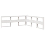 ZNTS Bookcase Bed without Mattress White 180x200cm Solid Wood Pine 3324491