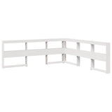 ZNTS Bookcase Bed without Mattress White 180x200cm Solid Wood Pine 3324491