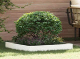 Lawn Edging 6 pcs White 60 x 60 x 13 cm Steel 874733