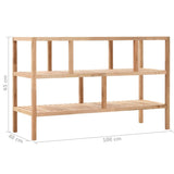 ZNTS Bathroom Shelf Solid Walnut Wood 100x40x65 cm 247100