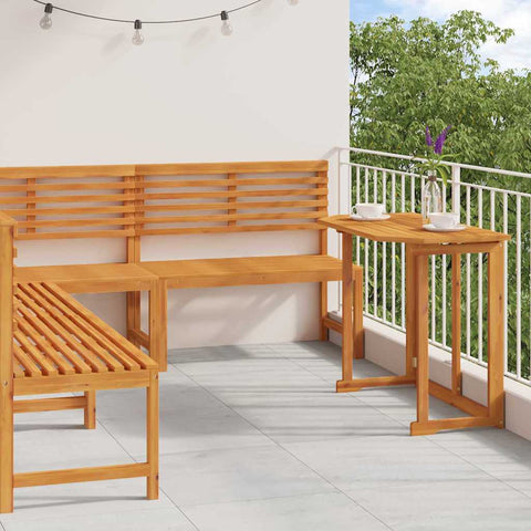 Garden Bench Set 4 pcs Brown Solid acacia wood 3328693