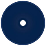 Luxury Bathroom Basin Round Matt Dark Blue 32.5x14 cm Ceramic 146968