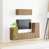 TV Cabinet Set 4 pcs Artisan Oak Engineered Wood 3409122