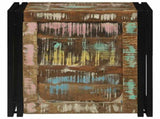 Storage Box Brown and Black 50 x 50 x 50 cm Solid Reclaim Wood 4016743
