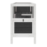Rabbit Hutch Grey 103x44x69.5 cm Solid Wood Pine 172297