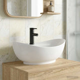 Bathroom Wash Basin Matte Black 59 x 35 x 21 cm Metal 890219