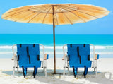 Folding Beach Chair Set of 2 for Adults, 4 Position Portable Backpack Foldable 58135440
