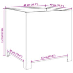 ZNTS Garden Planter White 40x40x40 cm Steel 851201