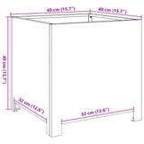 ZNTS Garden Planter White 40x40x40 cm Steel 851201