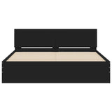 Bed Frame without Mattress Black 140x200 cm 3207484
