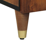 Highboard with Shelf Brown 40 x 33 x 110 cm Solid Mango Wood 4018765