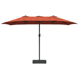 Garden Parasol Terracotta 385 x 209 x 244 cm 42003280