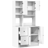 Kitchen Cabinet White 95x50x180 cm Engineered Wood 3276532