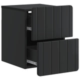 Wall-Mounted Bedside Cabinet 2 pcs Black 33 x 34.5 x 43 cm 898298