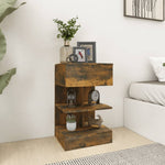 ZNTS Bedside Cabinets 2 pcs Smoked Oak 40x35x65 cm Engineered Wood 816042