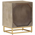 ZNTS Bedside Cabinet 40x30x50 cm Solid Wood Mango and Iron 372014