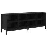 Shoe Cabinet with Shelf with Storage Black Oak 131 x 35 x 50 cm 881312