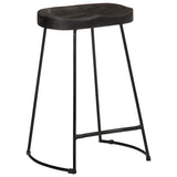 Bar Stools 2 pcs Black 45x40x62 cm Solid Wood Mango 4013528