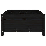 Garden Planter Black 82.5x82.5x39 cm Solid Wood Pine 825300