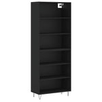Highboard Black 69.5x32.5x180 cm Engineered Wood 3189566