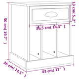 ZNTS Bedside Cabinets 2 pcs Smoked Oak 43x36x50 cm 816355