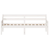 Day Bed without Mattress White 90x190 cm Single Solid Wood Pine 842839