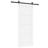 Sliding Door ORKDAL White 83 x 202 cm Solid Pine Wood 3445596