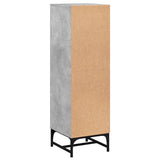 Highboard with Glass Doors Concrete Grey 35x37x120 cm 836563