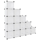 Storage Cube Organiser with 15 Cubes Transparent PP 340549