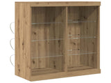 LED Sideboard Artisan Oak 81 x 37 x 100 cm Engineered Wood 863049