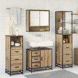Bathroom Furniture Set 4 pcs Artisan Oak Engineered Wood 3402498