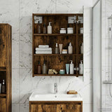Bathroom Mirror Cabinet Smoked Oak 50 x 14.5 x 70 cm 889043