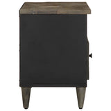 ZNTS TV Cabinet Black 80x33x46 cm Solid Wood Mango 4017809